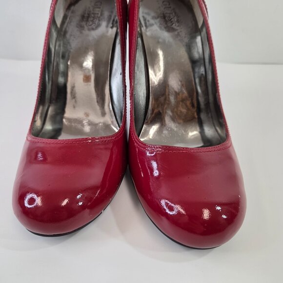 Guess by Marciano Kasenna Ruby Red Patent Leather Heels Size 10 - Picture 2 of 11